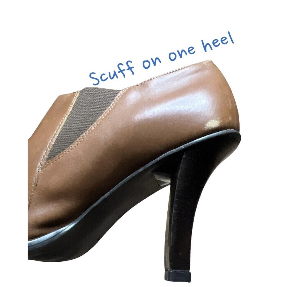 ANDREW STEVENS STUDIO WOMEN'S BROWN LEATHER ANKLE BOOTS SIZE 9 ($149) - Picture 5 of 6